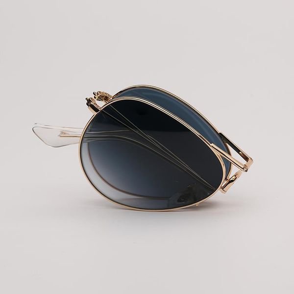 

складные модные солнцезащитные очки brand cолнцезащитные очки pilot женщина eyeware óculos de sol с mens вс очки кожаный чехол, White;black