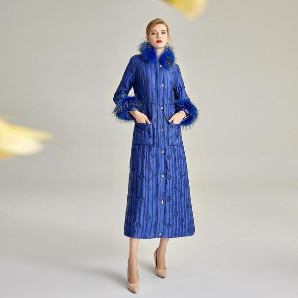 luxury royal blue embroidery women winter coat cotton padded real fur slim long female outwear parkas 2020 new winter costume, Black
luxury royal blue embroidery women winter coat cotton padded real fur slim long female outwear parkas 2020 new winter costume, Black