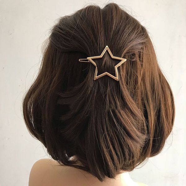 1 pcs fashion women hairpins girls hollow out pentagram hair clips delicate hair pins ornaments gift jewelry accessories, Golden;silver
1 pcs fashion women hairpins girls hollow out pentagram hair clips delicate hair pins ornaments gift jewelry accessories, Golden;silver