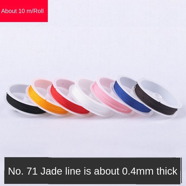no. 71 jade diy accessory crystal weaving thread 0.4mm about 10 m non-elastic diy star moon bodhi crystal accessories weaving thread, Silver
no. 71 jade diy accessory crystal weaving thread 0.4mm about 10 m non-elastic diy star moon bodhi crystal accessories weaving thread, Silver