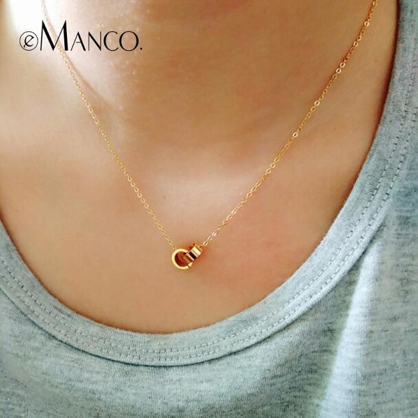 emanco women necklaces choker necklaces for women gold color stainless steel necklace double circle fashion jewelry, Silver
emanco women necklaces choker necklaces for women gold color stainless steel necklace double circle fashion jewelry, Silver