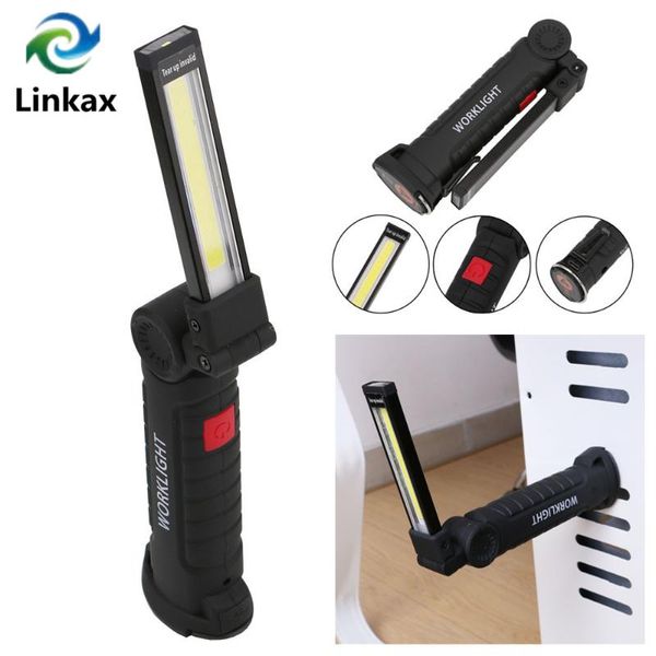 Foldable Flexible Hand Torch Work Light Magnetic Inspection Lamp Torch Built In Battery Usb Charging Port