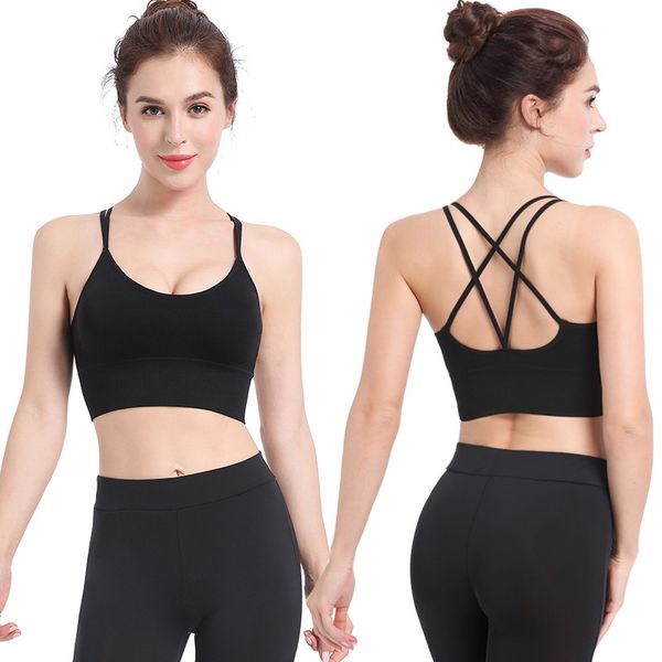 gym clothing women sports bra backless fitness yoga running breathable crop sportswear push up, White;black
gym clothing women sports bra backless fitness yoga running breathable crop sportswear push up, White;black