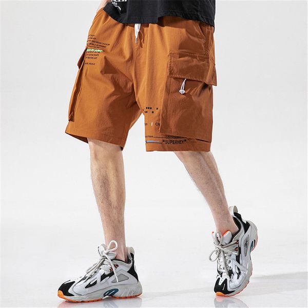 men cargo shorts men's trend letter print shorts summer new drawstring casual knee length male, White;black
men cargo shorts men's trend letter print shorts summer new drawstring casual knee length male, White;black