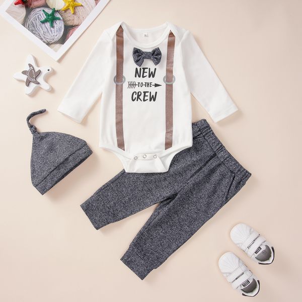 0-18m toddler boys clothing set long sleeve letter printed bodysuits +solid pants+hats new born baby boy clothes, White
0-18m toddler boys clothing set long sleeve letter printed bodysuits +solid pants+hats new born baby boy clothes, White