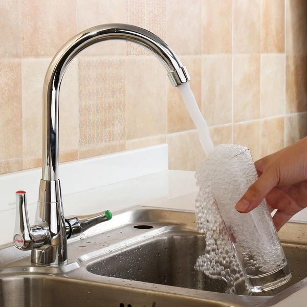 chrome modern kitchen sink basin faucet twin lever rotation spout cold and water mixer tap
chrome modern kitchen sink basin faucet twin lever rotation spout cold and water mixer tap