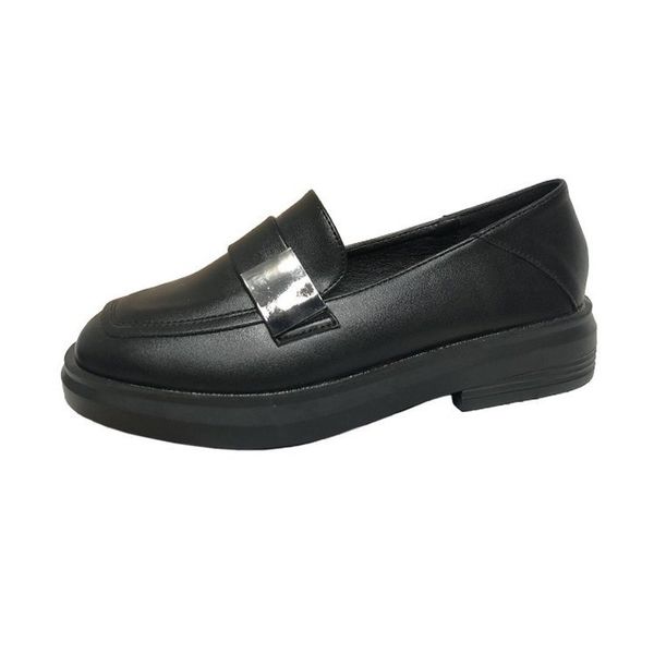 autumn solid leather flats oxfords shoes for women slip-on retro shoes thick bottom platform metal buckle casual woman, Black
autumn solid leather flats oxfords shoes for women slip-on retro shoes thick bottom platform metal buckle casual woman, Black