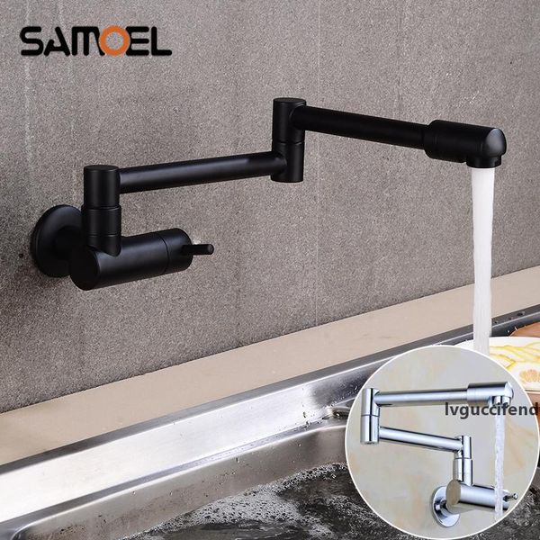360 foldable brass wall mount matt black kitchen sink faucet cold water tap with single handle b3304 t200424
360 foldable brass wall mount matt black kitchen sink faucet cold water tap with single handle b3304 t200424