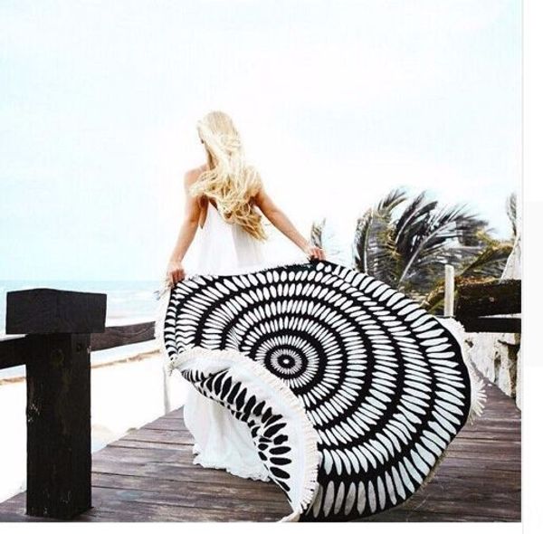 thin round beach towel shawl towel yoga mat sunscreen shawl tassel wrap skirt, Blue;gray
thin round beach towel shawl towel yoga mat sunscreen shawl tassel wrap skirt, Blue;gray
