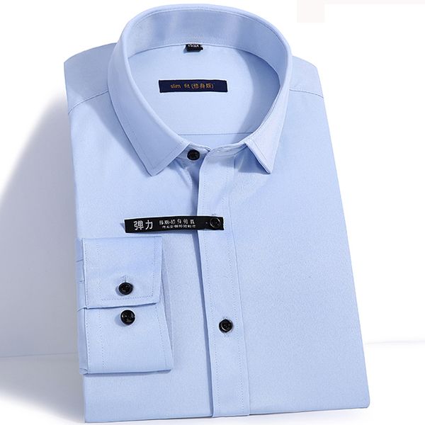 spring mens dress shirt luxury bamboo fiber business formal solid long sleeve social shirts men non iron easy care, White;black
spring mens dress shirt luxury bamboo fiber business formal solid long sleeve social shirts men non iron easy care, White;black