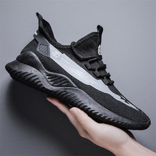 summer couple tide shoes new men's shoes flying woven casual 2020 breathable running trend female sports net, Black 
summer couple tide shoes new men's shoes flying woven casual 2020 breathable running trend female sports net, Black