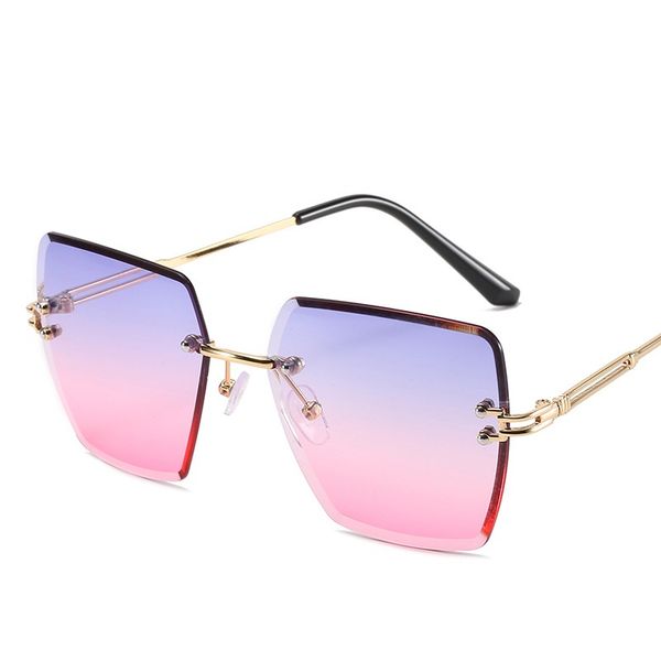 oversize square sunglasses women fashion alloy rimless sun glasses designer female shades uv400, White;black
oversize square sunglasses women fashion alloy rimless sun glasses designer female shades uv400, White;black