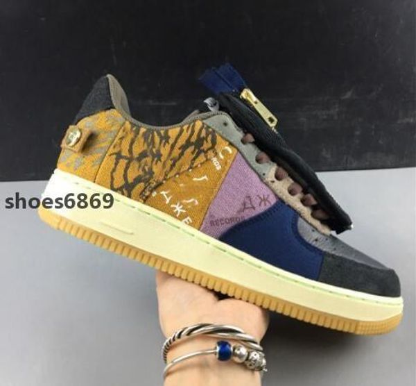 2020 new luxury air multi color stitching zipper travis scott running shoes for men sports trainer women force shoes, Black
2020 new luxury air multi color stitching zipper travis scott running shoes for men sports trainer women force shoes, Black