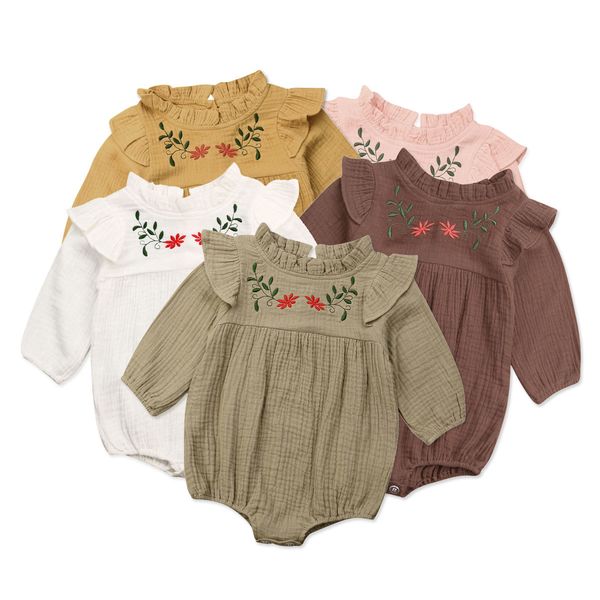vintage flower newborn baby girl romper long sleeve jumpsuit embroidery floral playsuit autumn spring baby girl costumes clothes t200721, Blue
vintage flower newborn baby girl romper long sleeve jumpsuit embroidery floral playsuit autumn spring baby girl costumes clothes t200721, Blue