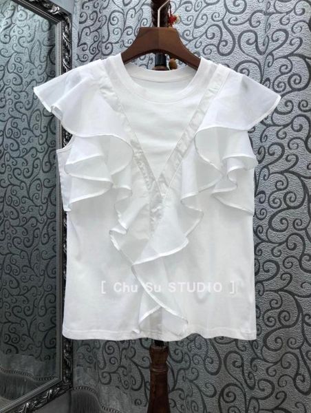 xz700226 european station 2020 summer new simple solid color ruffle sleeveless vest t-shirt women, White
xz700226 european station 2020 summer new simple solid color ruffle sleeveless vest t-shirt women, White