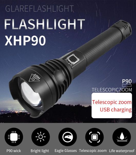 new xhp90 most powerful led usb rechargeable torch hand lamp self defense hunting 26650 18650 battery flash light
new xhp90 most powerful led usb rechargeable torch hand lamp self defense hunting 26650 18650 battery flash light
