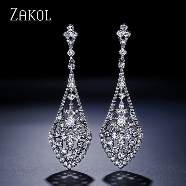 zakol luxury christmas gift cz paved big tear shape dangle drop earrings for women wedding jewelry fsep2066, Silver
zakol luxury christmas gift cz paved big tear shape dangle drop earrings for women wedding jewelry fsep2066, Silver