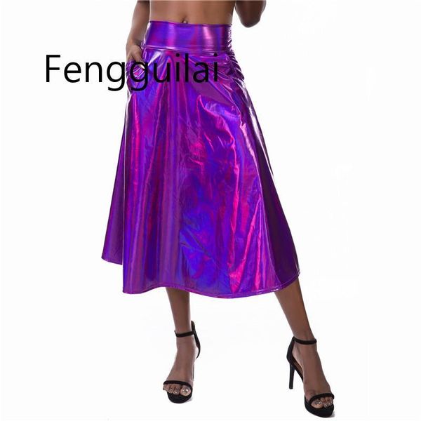 sparkle pu holographic skirts gradient color a-line pocket summer women slim long skirt music festival streetwear chic, Black
sparkle pu holographic skirts gradient color a-line pocket summer women slim long skirt music festival streetwear chic, Black