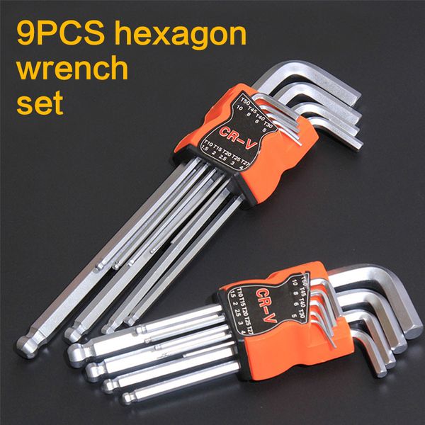 9pcs carbon steel double-end screwdriver hex set spanner allen key hexagon flat ball torx star head wrench hand tool
9pcs carbon steel double-end screwdriver hex set spanner allen key hexagon flat ball torx star head wrench hand tool