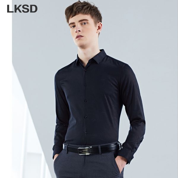 men's dress shirts lksd autumn business solid full sleeve jacquard shirt caual lapel single-breasted fashion men f01030026, White;black
men's dress shirts lksd autumn business solid full sleeve jacquard shirt caual lapel single-breasted fashion men f01030026, White;black