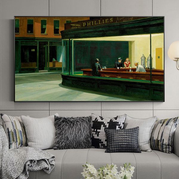 famous painting edward hopper nighthawks canvas painting posters and prints wall art for living room home decor (no frame
famous painting edward hopper nighthawks canvas painting posters and prints wall art for living room home decor (no frame