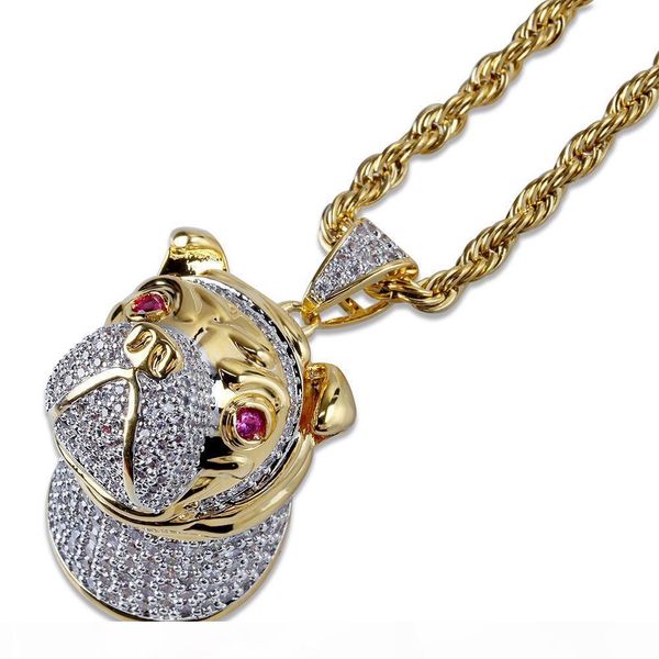 hip hop new 3d design bulldog pendant necklace gold silver plated iced out micro paved zircon necklace
hip hop new 3d design bulldog pendant necklace gold silver plated iced out micro paved zircon necklace