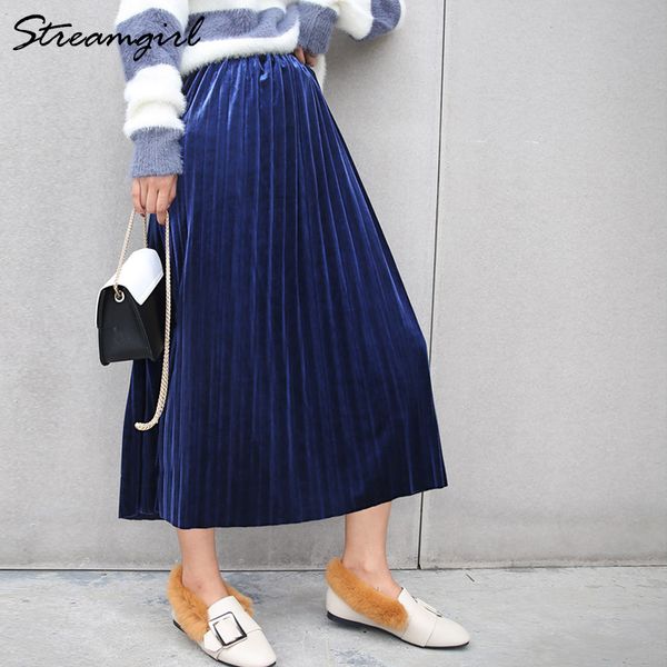 women's winter skirt pleated maxi green vintage long a line velvet skirt for women autumn ladies pleated skirts women winter, Black
women's winter skirt pleated maxi green vintage long a line velvet skirt for women autumn ladies pleated skirts women winter, Black