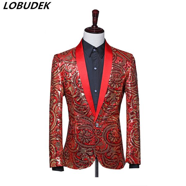 men's suits & blazers bar nightclub stage suit jackets vintage blue red sequins fashion slim coat jacket host evening performance blaze, White;black
men's suits & blazers bar nightclub stage suit jackets vintage blue red sequins fashion slim coat jacket host evening performance blaze, White;black