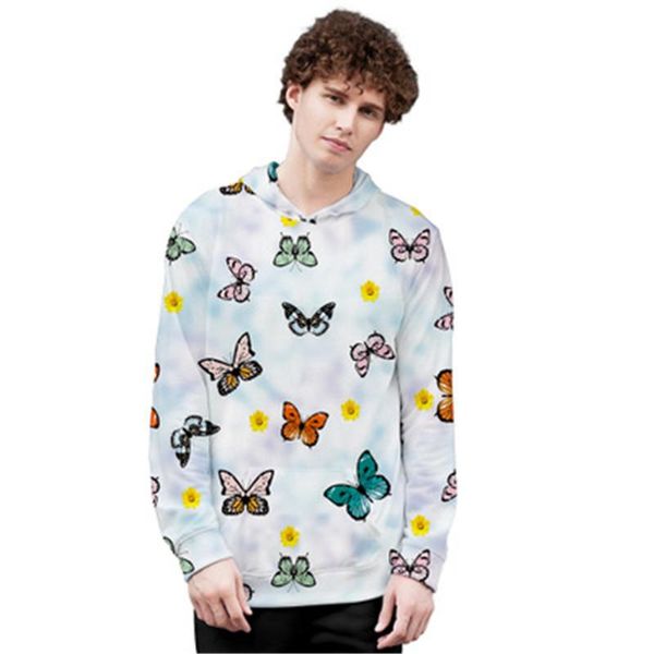 women butterfly hoodies sweatshirts fashion trend 3d digital long sleeve round neck hooded sweater designer female new loose casual hoodies, Black
women butterfly hoodies sweatshirts fashion trend 3d digital long sleeve round neck hooded sweater designer female new loose casual hoodies, Black