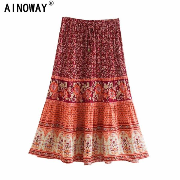 vintage chic fashion hippie women beach bohemian purple floral print skirt high elastic waist a-line boho maxi skirt femme, Black
vintage chic fashion hippie women beach bohemian purple floral print skirt high elastic waist a-line boho maxi skirt femme, Black