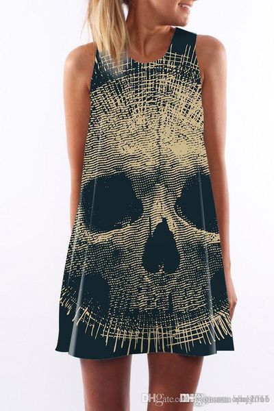 women dress summer crew neck sling sleeveless hip wrap lady digital printing human skeleton skirt casual pencil dresses size s-xl, Black;gray
women dress summer crew neck sling sleeveless hip wrap lady digital printing human skeleton skirt casual pencil dresses size s-xl, Black;gray