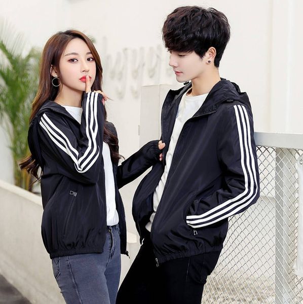 sun men's and women's three-bar summer sports leisure clothes korean style student sunscreen sunscreen clothes, Black;brown
sun men's and women's three-bar summer sports leisure clothes korean style student sunscreen sunscreen clothes, Black;brown