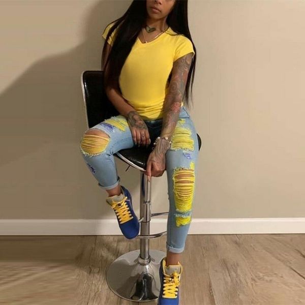 ripped jeans for women clothes high waisted jeans plus size vintage distressed summer pants denim trousers, Blue
ripped jeans for women clothes high waisted jeans plus size vintage distressed summer pants denim trousers, Blue