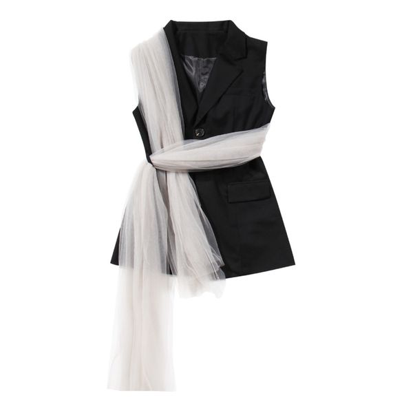 women's vests womengaga 2021 summer vest winding mesh button fashion personality patchwork temperament commuting girl female b237, Black;white
women's vests womengaga 2021 summer vest winding mesh button fashion personality patchwork temperament commuting girl female b237, Black;white