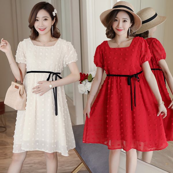 maternity clothes 2020 summer new style pregnant women chiffon dress fashion furry ball skirt mid-length pregnancy dresses, White
maternity clothes 2020 summer new style pregnant women chiffon dress fashion furry ball skirt mid-length pregnancy dresses, White