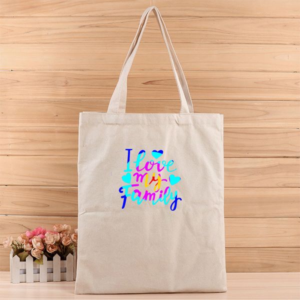 fashion creative i love my family girls and womens casual canvas tote bag suits for shopping,gift,wedding, birthday or anything else 
fashion creative i love my family girls and womens casual canvas tote bag suits for shopping,gift,wedding, birthday or anything else