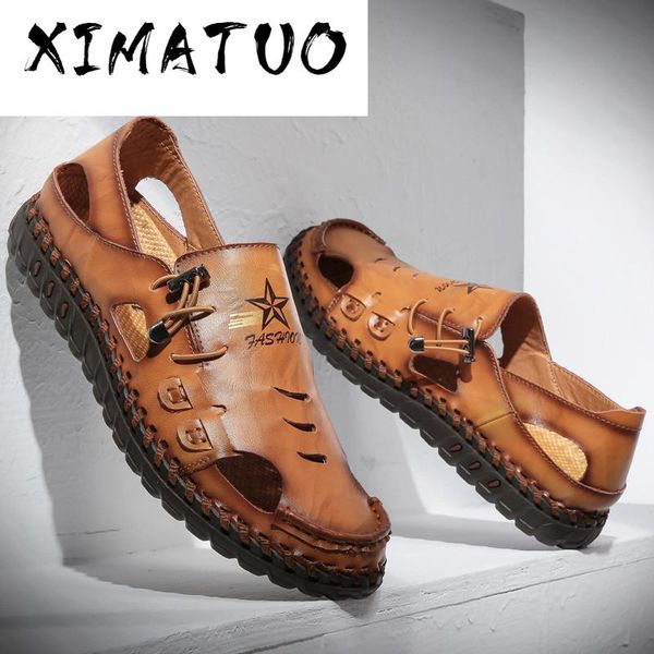 new summer men sandals leisure beach men casual shoes genuine leather sandals the men's size 39-46, Black
new summer men sandals leisure beach men casual shoes genuine leather sandals the men's size 39-46, Black