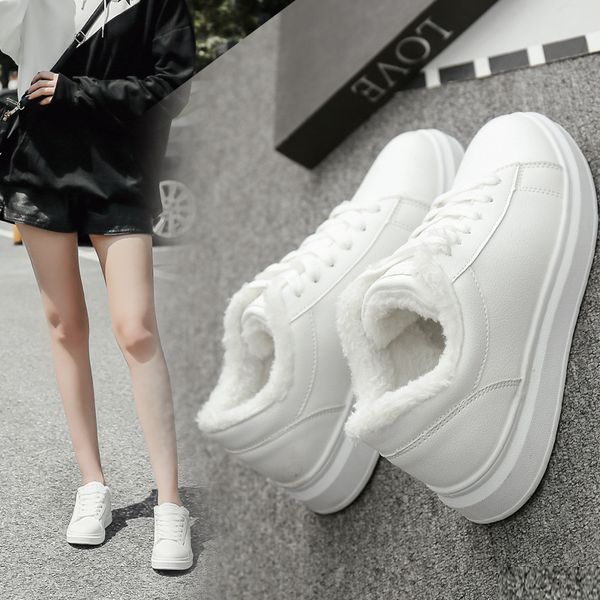 white plus velvet sports shoes women winter new thick warm korean students casual wild flat running shoes for women zy-16
white plus velvet sports shoes women winter new thick warm korean students casual wild flat running shoes for women zy-16