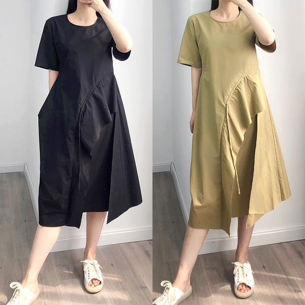 jacqueline nottingham * y dress 2020 summer new falbala draw string short-sleeved dress female easy temperament, Black;gray
jacqueline nottingham * y dress 2020 summer new falbala draw string short-sleeved dress female easy temperament, Black;gray