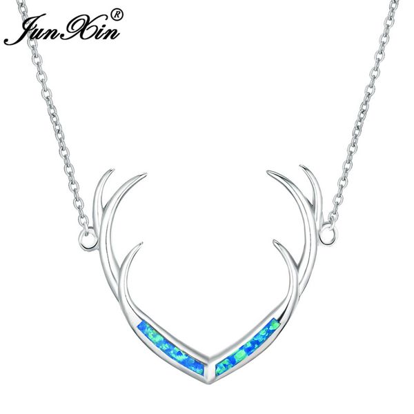 boho female deer animal pendants necklaces vintage silver color jewelry white blue fire opal stone necklaces for women
boho female deer animal pendants necklaces vintage silver color jewelry white blue fire opal stone necklaces for women