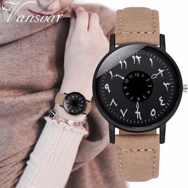 women leather arabic numbers watch luxury fashion creative turn dial quartz watches relogio feminino, Slivery;brown
women leather arabic numbers watch luxury fashion creative turn dial quartz watches relogio feminino, Slivery;brown