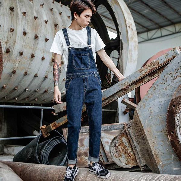 2020 new men's harajuku denim overalls men's korean version of the self-cultivation feet stretch jeans strap blue trousers
2020 new men's harajuku denim overalls men's korean version of the self-cultivation feet stretch jeans strap blue trousers