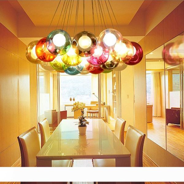 Modern Led Glass G4 Pendant Chandelier Lamp Suspension Home Decoration Bedroom Living Dining Room Chandelier Lights Fixtures