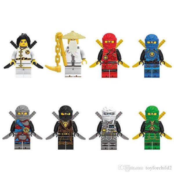 new arrival 8pcs spinjitzu sensei wu jay kai nya lloyd cole ninja figure with swords building block toy
new arrival 8pcs spinjitzu sensei wu jay kai nya lloyd cole ninja figure with swords building block toy