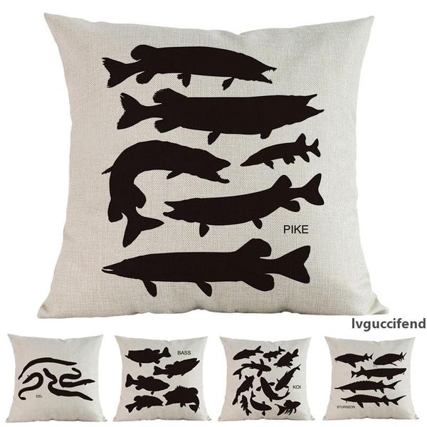 black silhouette style morphological of fish koi bass pike pattern linen throw pillow case home sofa decorative cushion cover
black silhouette style morphological of fish koi bass pike pattern linen throw pillow case home sofa decorative cushion cover