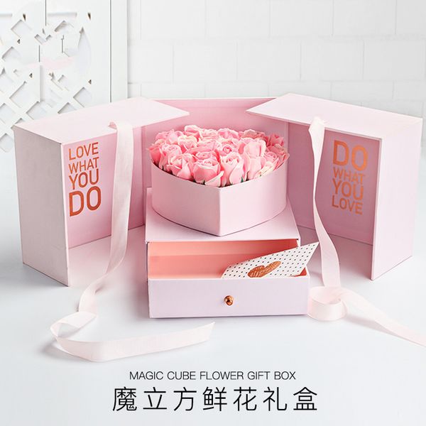 creative surprise wedding gift boxes squre cardboard gift packaging drawer box high-end flower box with ribbon
creative surprise wedding gift boxes squre cardboard gift packaging drawer box high-end flower box with ribbon
