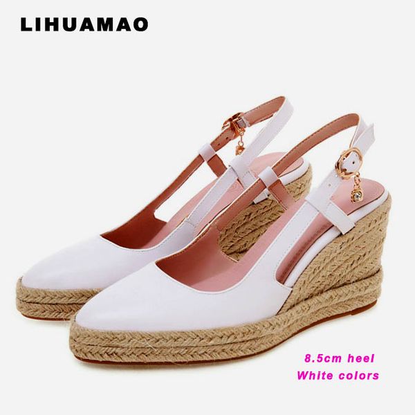 lihuamao espadrilless shoes women wedges platform pointed toe singback ladies high heel shoes pumps party white wedding, Black
lihuamao espadrilless shoes women wedges platform pointed toe singback ladies high heel shoes pumps party white wedding, Black