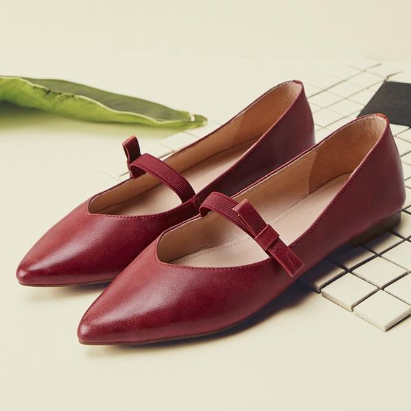5 color women's genuine leather elastic slip-on pointed toe casual ballet flats leisure soft comfortable bowtie ballerinas shoes, Black
5 color women's genuine leather elastic slip-on pointed toe casual ballet flats leisure soft comfortable bowtie ballerinas shoes, Black