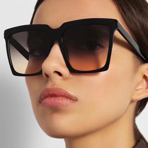 sunglasses square fashion plastic glasses men and women classic retro black big frame outdoor brown sun uv400, White;black
sunglasses square fashion plastic glasses men and women classic retro black big frame outdoor brown sun uv400, White;black
