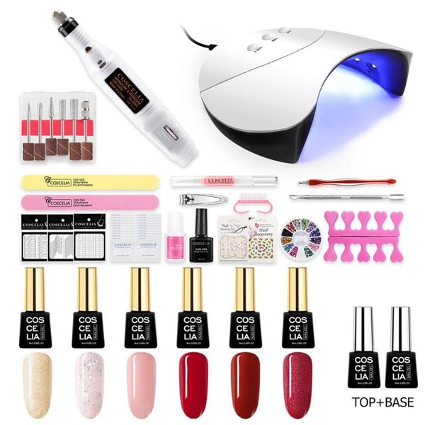 coscelia nail set uv led лампы для ногтей маникюр гель польский kit soak off art tools set semi постоянный набор
coscelia nail set uv led лампы для ногтей маникюр гель польский kit soak off art tools set semi постоянный набор